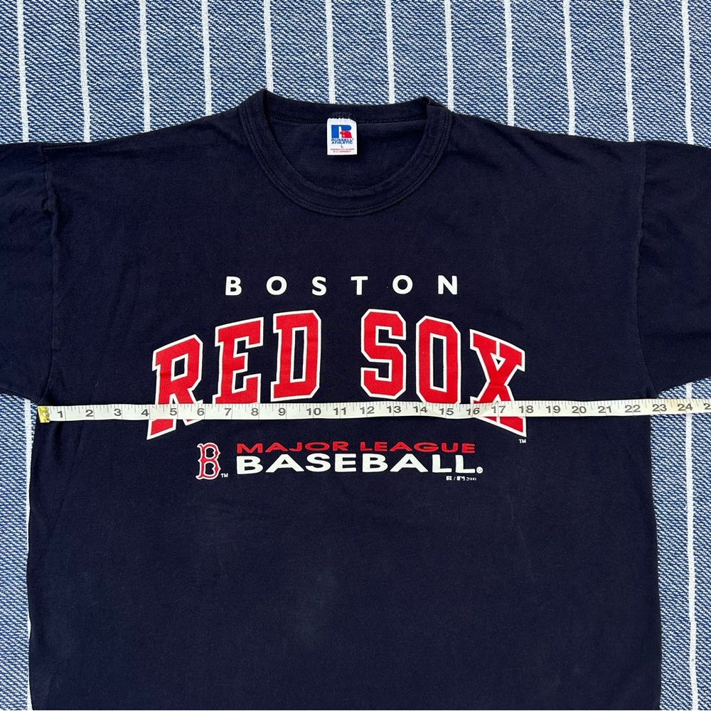Vintage Boston Red Sox Baseball Tshirt Mens Large Major League Russell Athletic - Picture 6 of 7